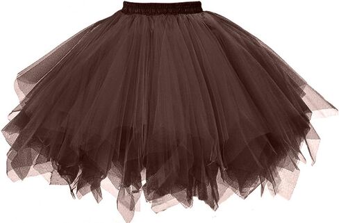 GOOBGS Musever 1950s Vintage Ballet Bubble Skirt Tulle Petticoat Puffy Tutu in Kuwait