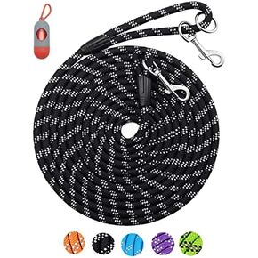 Long Dog Leash for Dog Training 10FT/16FT/30FT/50FT/100FT, Reflective Threads Check Cord Dog Leash, Heavy Duty Dog Lead for Large Medium Small Dogs Outside Walking, Playing, Camping, or Yard