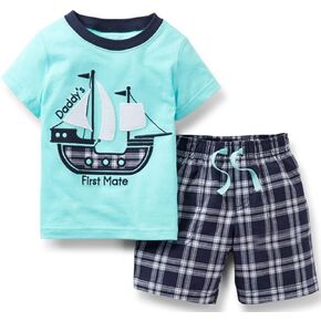 Bumeex Toddler Boys Cotton Clothing Sets Short Sleeve Tee and Shorts in Saudi Arabia
