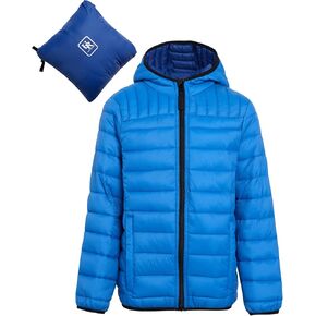 URBAN REPUBLIC Boys’ Foldable Hooded Jacket – Insulated Weather Resistant Bubble Puffer Windbreaker Coat for Boys Sizes 4-20 in Kuwait