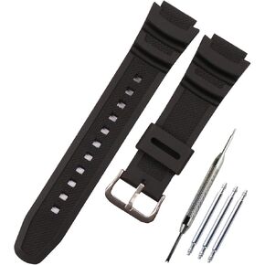KHZBS Natural Resin Replacement Watch Band for Casio AE-1200 MRW-200H W-800H W-735H Waterproof Rubber watchband in Saudi Arabia