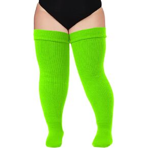 Plus Size Womens Thigh High Socks for Thick Thighs- Extra Long & Thick Over the Knee Stockings- Leg Warmer Boot Socks