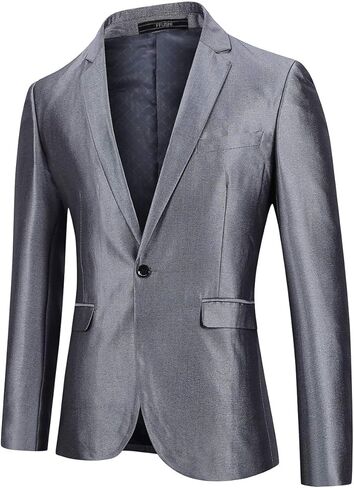 YFFUSHI Mens 2 Piece Suits One Button Formal Slim Fit Solid Color Wedding Tuxedo in Kuwait