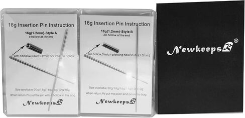 NewkeepsR 22G/20G/18G/16G/14G/12G/10G/8G/6G/4G/2G/0G/00G 316L دبوس إدخال مستدق من الفولاذ للأذن/الأنف/السرة/الحلمة/الشفاه/الحاجب، مساعد عدة تمدد ثقب الجسم أداة in Kuwait