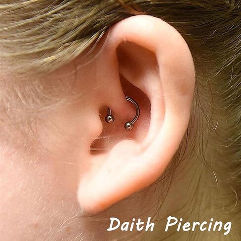 14Pcs 14/16/18/20Gauge 6/7/8/9/10/12/14mm Surgical Steel Horseshoe Septum Nose Ring Hoop Set, Externally Threaded Circular Curved Barbell Body Piercing Jewelry for Lip Eyebrow Nipple Daith Tragus Helix Cartilage Rook Multiple Piercing ( Ball + Spike Cone) in Saudi Arabia