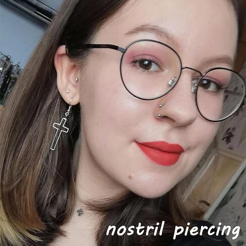 14Pcs 14/16/18/20Gauge 6/7/8/9/10/12/14mm Surgical Steel Horseshoe Septum Nose Ring Hoop Set, Externally Threaded Circular Curved Barbell Body Piercing Jewelry for Lip Eyebrow Nipple Daith Tragus Helix Cartilage Rook Multiple Piercing ( Ball + Spike Cone) in Saudi Arabia