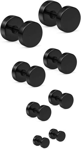 Cisyozi 18G Fake Gauges Earrings Studs for Women Surgical Steel Flat Stud Earrings Cartilage Helix Tragus Earlobe Earrings Studs Piercings for Women Men Plane Size 3mm 4mm 5mm 6mm in Kuwait