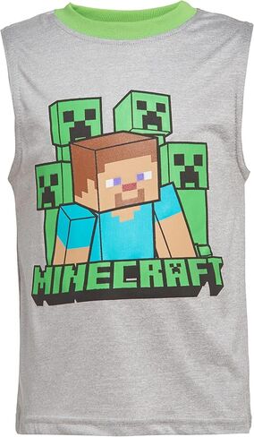 Minecraft Boys Creepers 3 Piece T-Shirt Tank Top Short Set in Kuwait