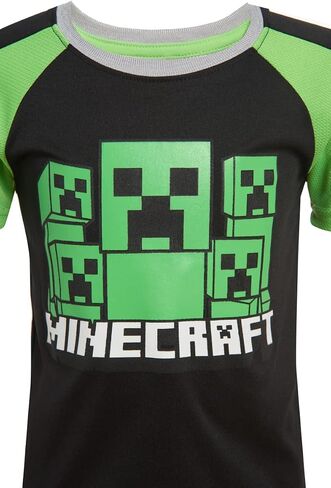 Minecraft Boys Creepers 3 Piece T-Shirt Tank Top Short Set in Kuwait