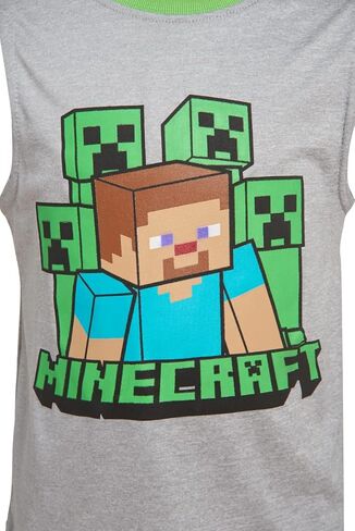 Minecraft Boys Creepers 3 Piece T-Shirt Tank Top Short Set in Kuwait