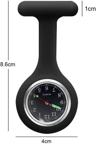 alladaga Set of 3 Nurse Fob Watches, Silicone Doctor Pocket Lapel Clip On Watches Gift in Kuwait
