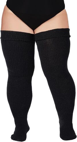 Plus Size Womens Thigh High Socks for Thick Thighs- Extra Long & Thick Over the Knee Stockings- Leg Warmer Boot Socks in Kuwait