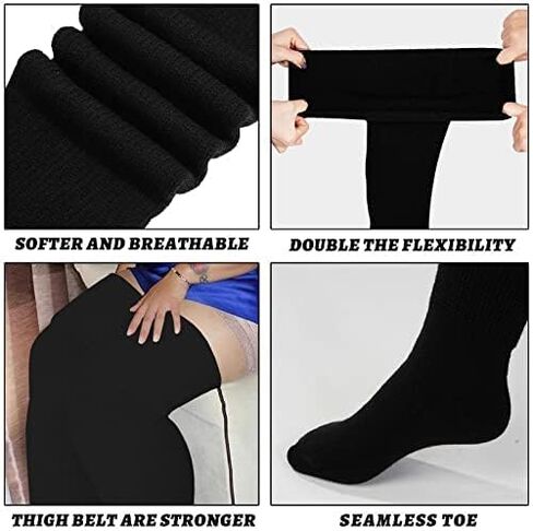Plus Size Womens Thigh High Socks for Thick Thighs- Extra Long & Thick Over the Knee Stockings- Leg Warmer Boot Socks in Kuwait