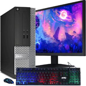 Dell OptiPlex 7010 Computer Desktop PC, Intel Core i7, 8GB RAM, 2TB HDD, MTG New 22 inch LED Monitor, RGB Speaker and Keyboard Mouse, WiFi, Windows 10 Pro (Renewed) in Saudi Arabia
