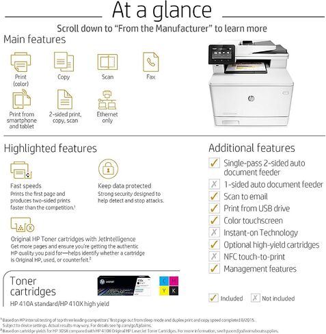 HP CF378A Color Laserjet Pro MFP M477fdn, Copy/Fax/Print/Scan in Saudi Arabia