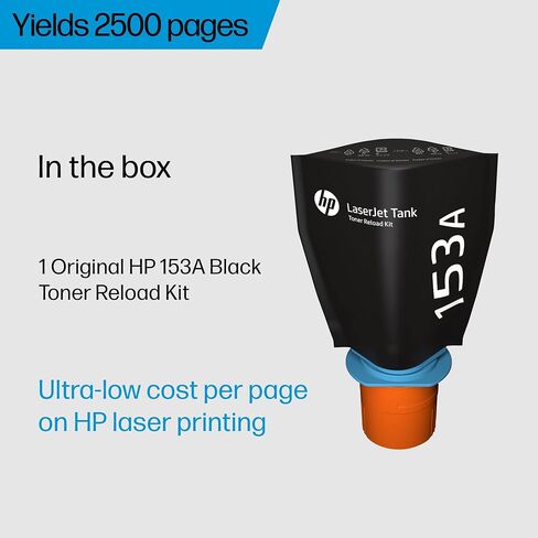 Original HP 153A Black Toner Reload Kit | Cartridge-Free | Works with HP Laserjet Tank 2504dw, HP Laserjet Tank MFP 2604sdw | W1530A in Saudi Arabia