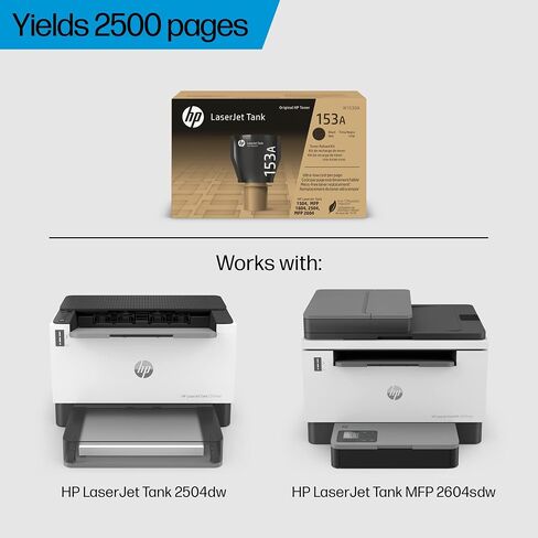 Original HP 153A Black Toner Reload Kit | Cartridge-Free | Works with HP Laserjet Tank 2504dw, HP Laserjet Tank MFP 2604sdw | W1530A in Saudi Arabia