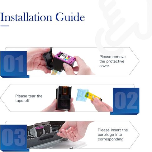 Valuetoner Remanufactured Ink Cartridge Replacement for HP 62XL 62 XL to use with Envy 5540 5640 5660 7644 7645 OfficeJet 5740 8040 OfficeJet 200 250 Series Printer (1 Black, 1 Tri-Color, 2-Pack) in Kuwait