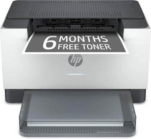 طابعة HP LaserJet M209dwe اللاسلكية بالأبيض والأسود مع HP+ وخراطيش مجانية لمدة 6 أشهر (6GW62E) in Kuwait