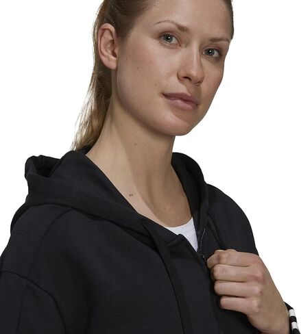 adidas Women's Essentials Loose-Cut 3-Stripes Full-Zip Hoodie in Saudi Arabia