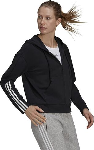adidas Women's Essentials Loose-Cut 3-Stripes Full-Zip Hoodie in Saudi Arabia