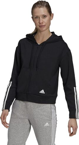 adidas Women's Essentials Loose-Cut 3-Stripes Full-Zip Hoodie in Saudi Arabia