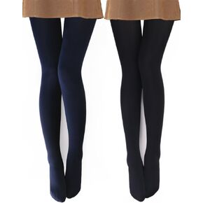 VERO MONTE Womens Opaque Fleece Lined Tights Colorful Warm Winter Thermal Tights