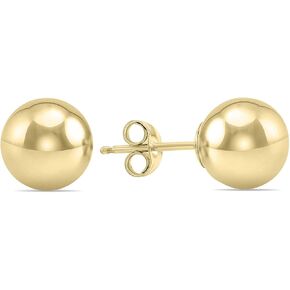 3MM - 9MM 14K Yellow Gold Filled Round Ball Earrings