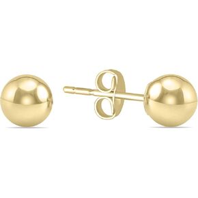 3MM - 9MM 14K Yellow Gold Filled Round Ball Earrings
