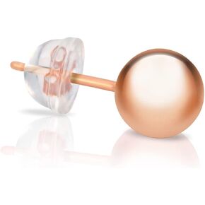 14K Gold Ball Stud Earrings - Assorted Colors, Sizes, Sets and Type of Clasp - Available in 3-Pair, 1-Pair and Singles in Saudi Arabia