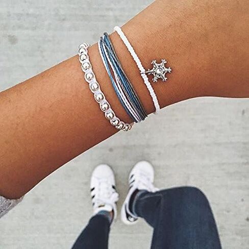 Pura Vida Jewelry Bracelets Muted Bracelet - 100% Waterproof and Handmade w/Coated Charm, Adjustable Band in Saudi Arabia