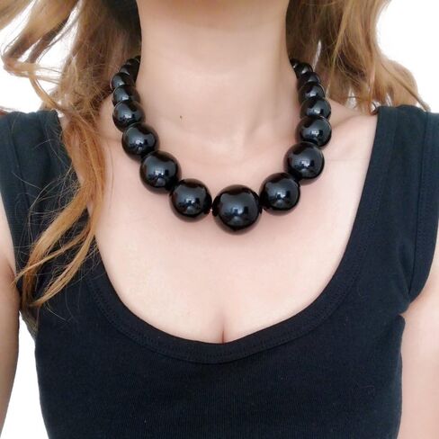KOSMOS-LI Large Style Big Imitate Pearl Strand Choker Necklace With Earrings Set in Kuwait