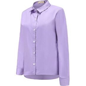 SSLR-Oversized-Button Down-Shirts-for-Women-Long Sleeve Dress Shirts High Low Causal