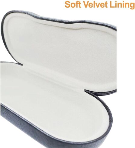 جراب مزدوج Eyegl، جراب Gl مزدوج صلب لإطارين، جراب واقٍ بطبقة مزدوجة لزوجين من Eyegl، جراب جل محمول من جلد البولي يوريثان بلون أسود للنساء والرجال in Kuwait