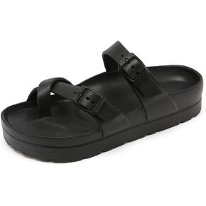 Haifago Women's Platform Sandals with Arch Support, Summer Beach Slides Adjustable Buckle Comfortable Lightweight EVA Slip on Slide in Saudi Arabia
