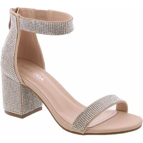 Over the Toe Strap Ankle Wrap Strap Heel Open Toe Block 2" Heel in Saudi Arabia