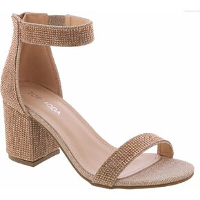 Over the Toe Strap Ankle Wrap Strap Heel Open Toe Block 2" Heel in Kuwait