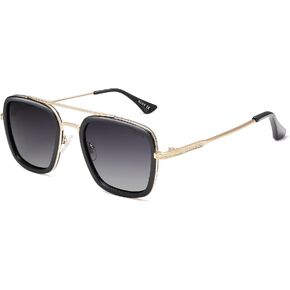 SOJOS Polarized Sunglasses for Men Women Retro Aviator Square Goggle Classic Alloy Frame HERO SJ1126 in Saudi Arabia