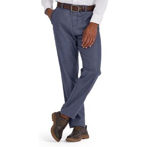 Men's Linen Cotton Flat Front Regular Fit Dress Pants Solid Lightweight Trousers