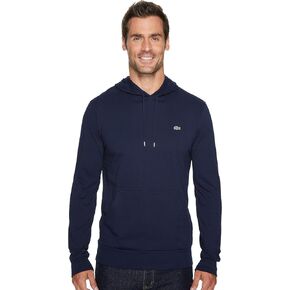 Lacoste Mens Long Sleeve Hooded Jersey Cotton T-Shirt Hoodie