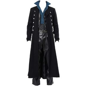 Mens Steampunk Vintage Jacket Gothic Victorian Frock Coat Uniform Halloween Costume Tailcoat