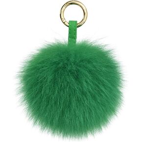 Genuine Fox Fur Pom Pom Keychain Bag Purse Charm large Fluffy Fur Ball Keychains in Kuwait