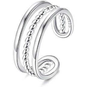 PATISORNA 925 Sterling Silver Toe Rings for Women Adjustable Wrap Open Cuff Ring Hypoallergenic Turquoise Celtic Knot Vintage Band Rings for Men Ladies Girls in Kuwait