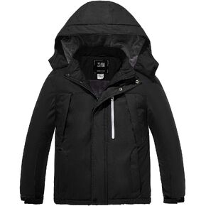 ZSHOW Boys' Waterproof Ski Jacket Windbproof Hooded Mountain Sportswear Outdoor Raincoat in Kuwait