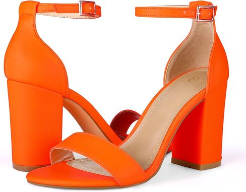COASIS Women's Chunky Block Heels Open Toe Ankle Strap 3.5 Inch Heeled Sandals in Saudi Arabia
