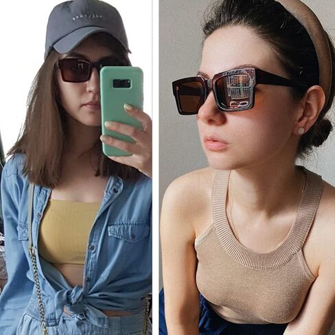 TIANYESY نظارات شمسية للنساء تصميم كلاسيكي بسيط موضة UV400 نظارات شمسية مربعة للجنسين TY2984 in Kuwait