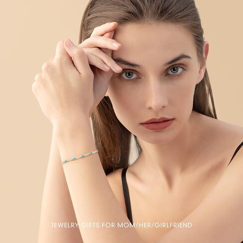 CDE 925 Sterling Silver Birthstone Bracelets for Women Infinity Symbol Dainty Simple Women Charm Link Bracelet Birthday Jewelry Anniversary Graduation Gifts for Her Girls Mom Wife in Kuwait