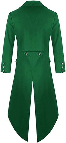 Makkrom Mens Steampunk Gothic Jacket Victorian Tailcoat Vintage Halloween Costume Tuxedo Coat Uniform in Kuwait