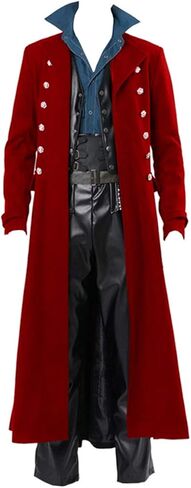 جاكيت Steampunk عتيق للرجال على الطراز القوطي الفيكتوري معطف زي الهالوين المعطف الخلفي in Kuwait