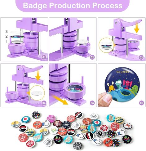 300 مجموعة Pinback + 50 مجموعة أزرار سلسلة المفاتيح + آلة صنع الأزرار 3 أحجام in Kuwait